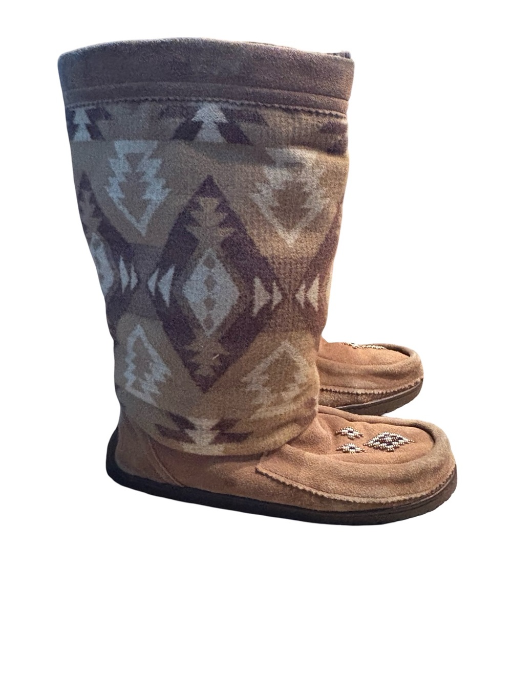 Manitobah Mukluks Women's Full Wool Outer Winter Boots Aztec Oak Size 9